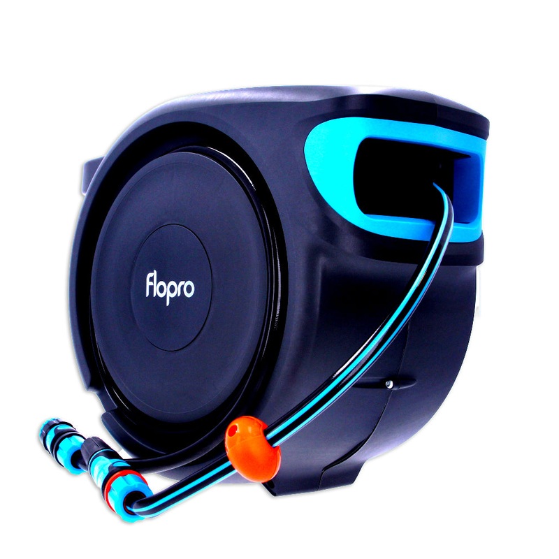 Flo Pro Automatic Wall Mounted Rewind Garden Hose Reel 20m