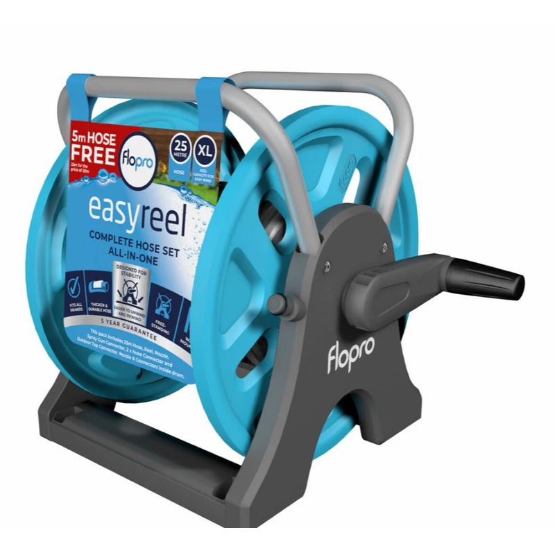 Flopro NeverKink EasyReel 25m Hose Reel Set