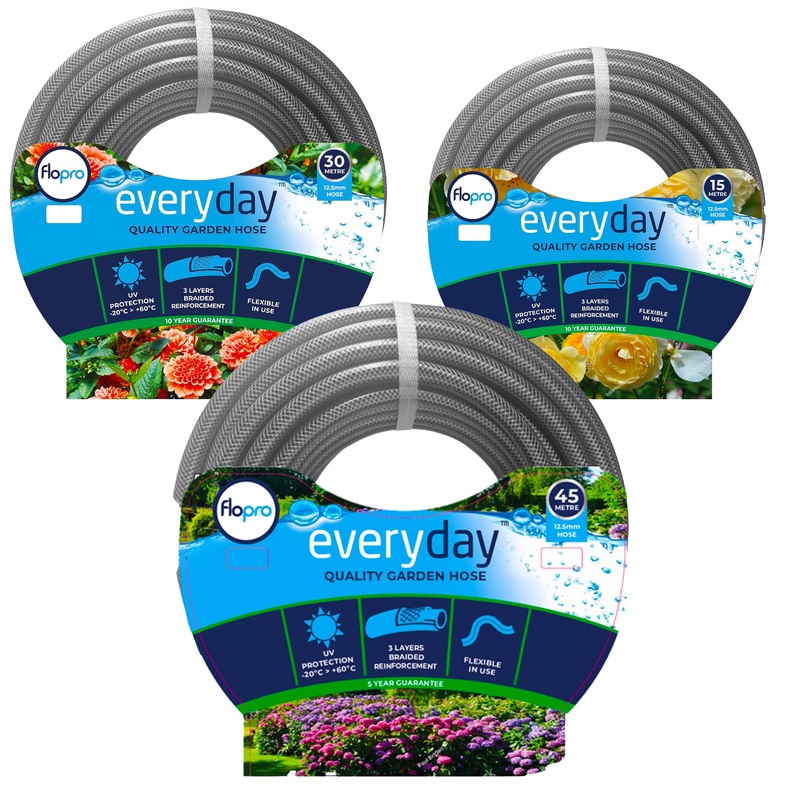 FloproEveryday Weather Proof 15m/30m/45m Garden Watering Flexibe Hose
