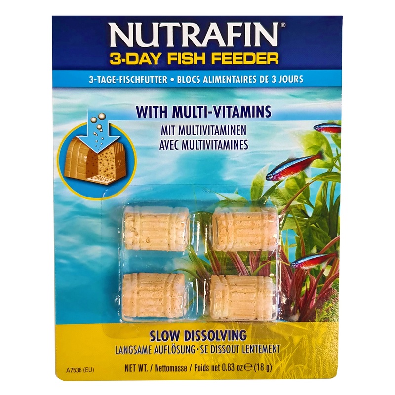 Nutrafin Basix 3 Day Weekend Feeder x4 25g Block