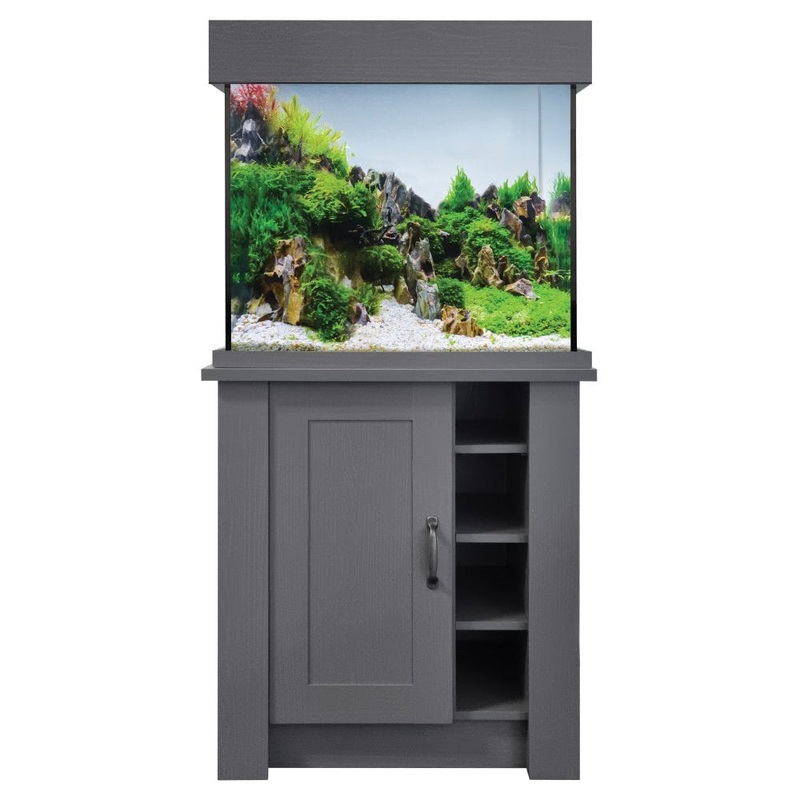 Aqua One OakStyle 110L Slate Grey Tank & Cabinet