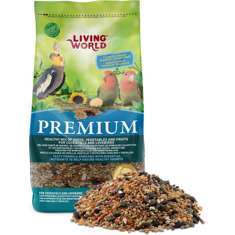 Living World Premium Food for Lovebirds/Cockatiels 908g