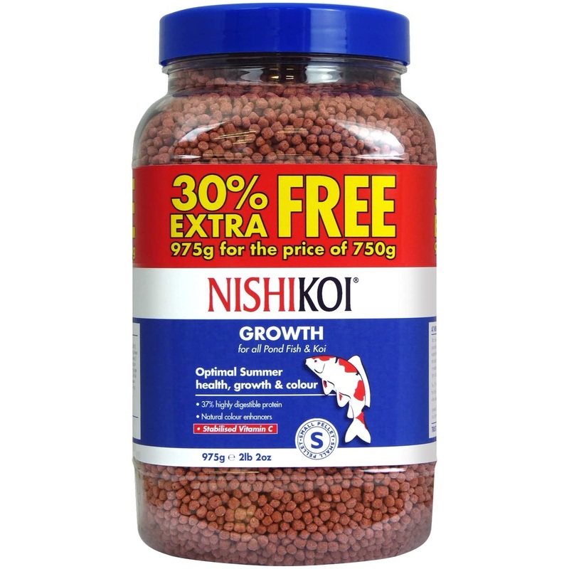 Nishikoi Growth Small Pellets 750g + 30% (975g)