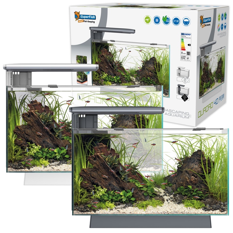 Superfish Quadro 40 Multi-Colour LED Aquarium