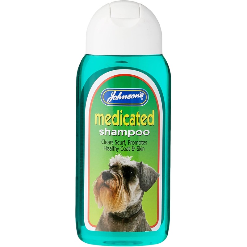 Johnsons Dog Medicated Shampoo Soothe Calm Irritations Healthy Coat 200ml