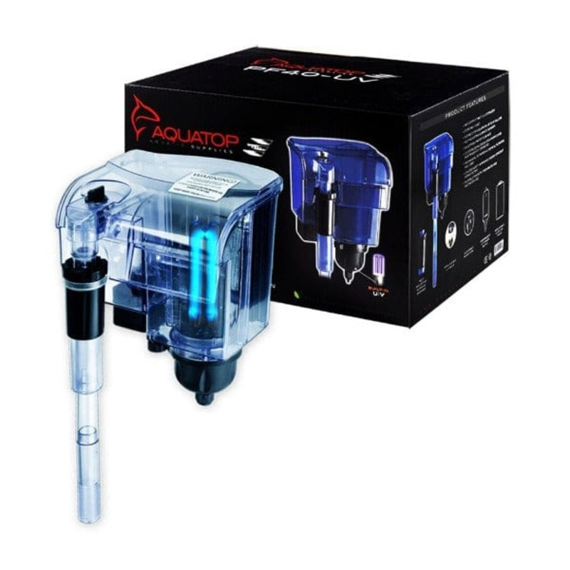 Aquatop Power Filter with UV; PF40-UV With 7 Watt UV Sterilization