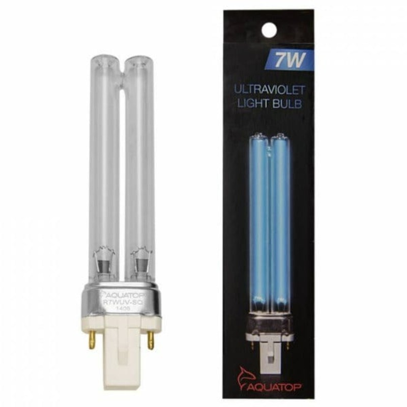 Aquatop Replacement UV Bulb with Square Base 2 Pin; available in 2 sizes