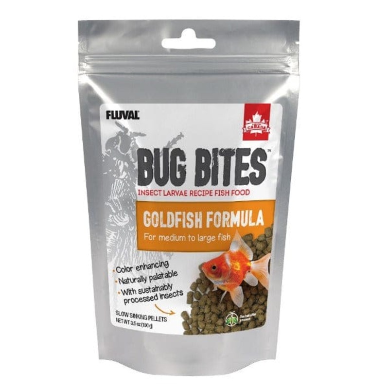 Fluval Bug Bites Slow Sinking Pellets Goldfish Formula, 100g