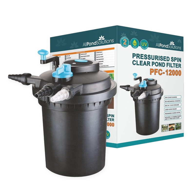 12000L Pressurised Pond Filter 11w UV Easy Clean PFC-12000