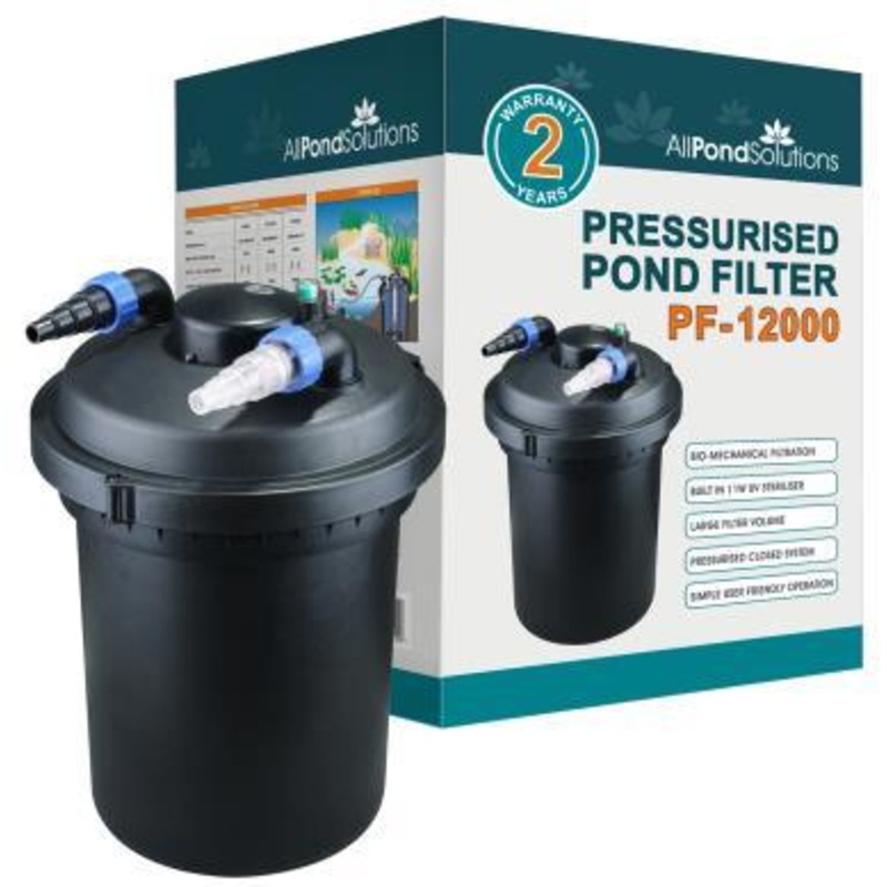 12000L Pressurised Pond Filter 11w UV PF-12000