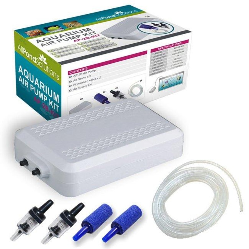 120L/H Aquarium Air Pump with Battery Backup - Free Kit