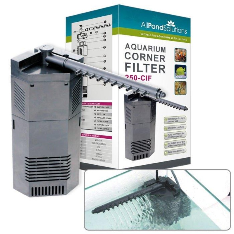 250L/H Aquarium Internal Corner Filter 250-CIF