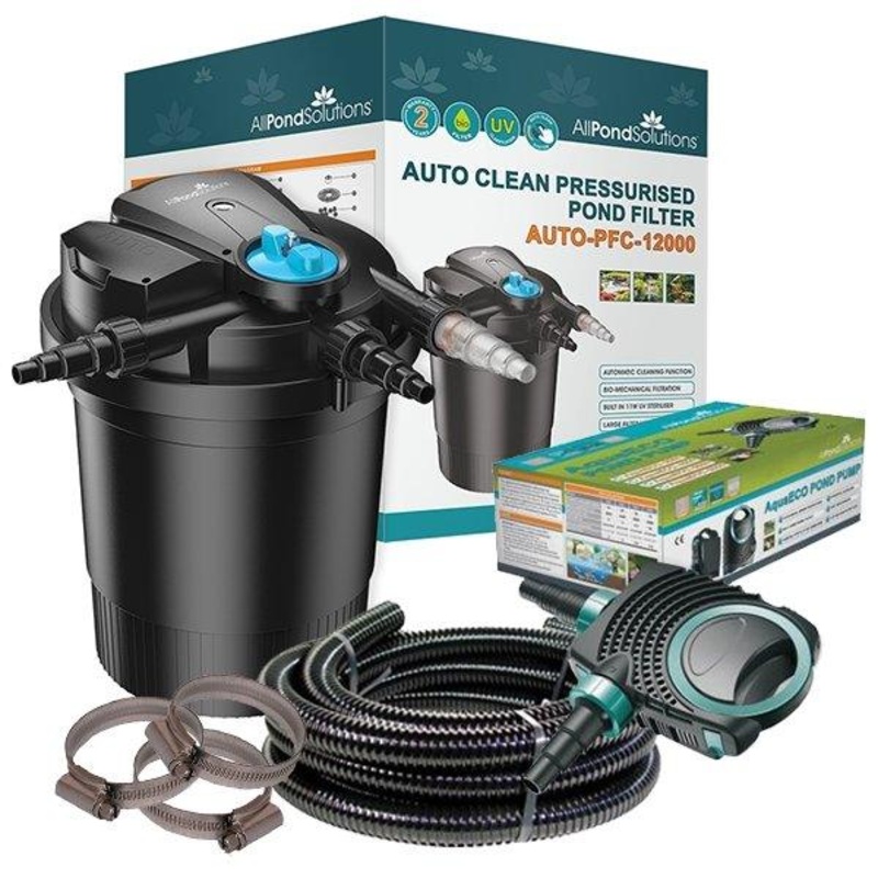 12000L Pressurised Pond Filter Kit AUTO-PFC-12000-KIT