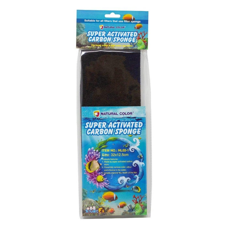 Activated Carbon Filter Sponge / Foam 32 x 12.5 x 1.2cm
