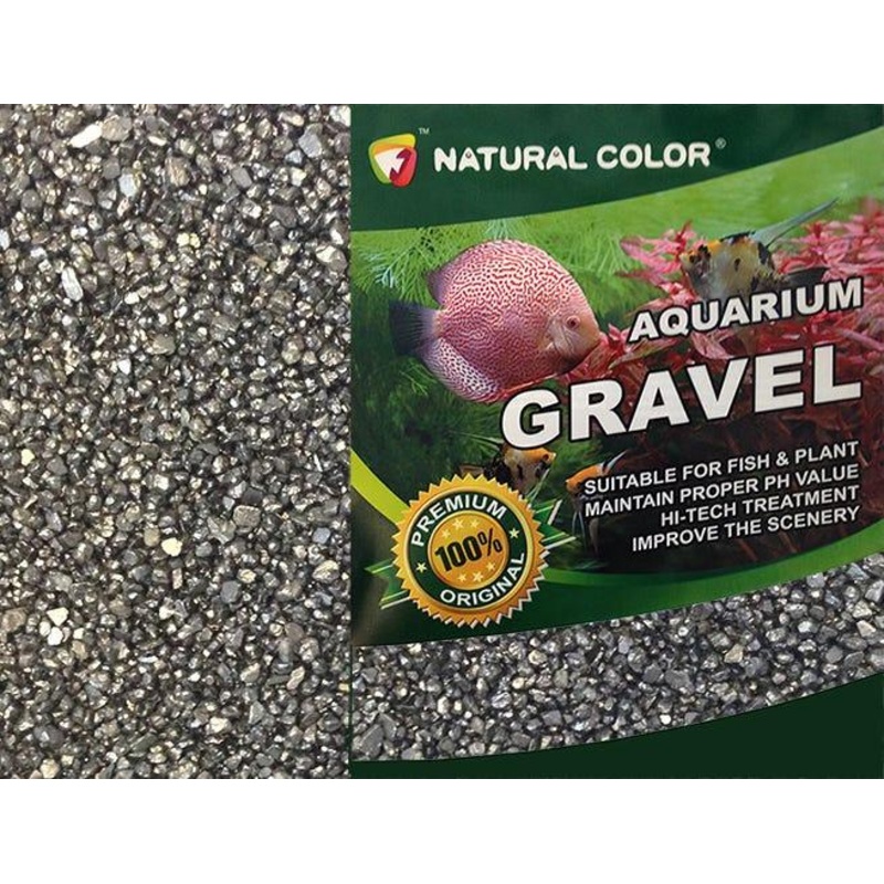 Aquarium Fish Tank Black Gravel 2 - 3mm 2kg