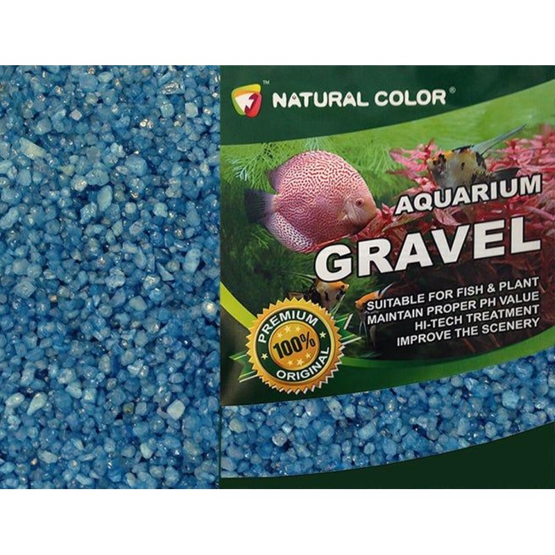 Aquarium Fish Tank Blue Gravel 4 - 6mm 2kg