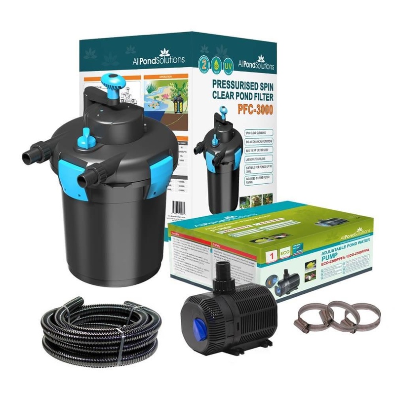 3000L Pressurised Pond Filter Easy Clean PFC-3000-KIT
