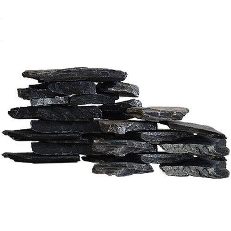Natural Black Aquarium Aquascaping Slate Rock - 20Kg Box