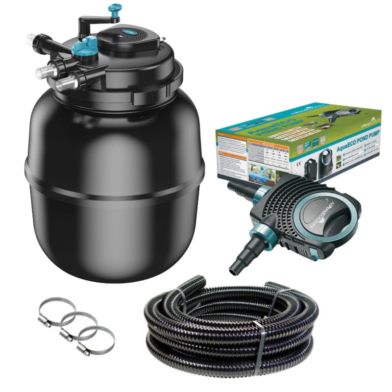 Pressurised Pond Filter PFC-50000 Full Kit with AquaECO-12000