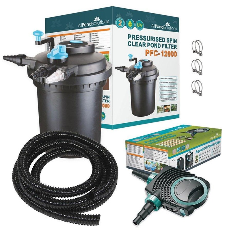 12000L Pressurised Pond Filter Easy Clean PFC-12000-ECOKIT