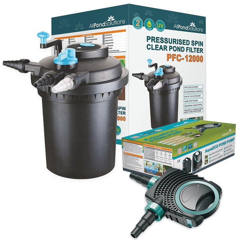 12000L Pressurised Pond Filter Easy Clean PFC-12000-KIT