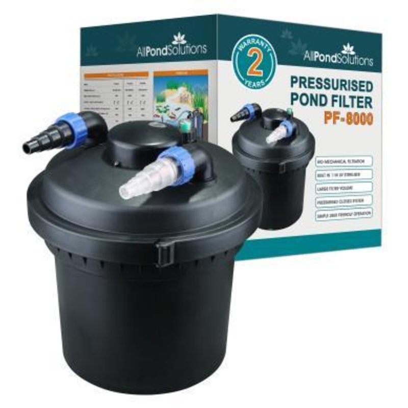 8000L Pressurised Pond Filter 11w UV PF-8000