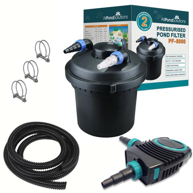 8000L Pressurised Pond Filter Kit PF-8000-KIT