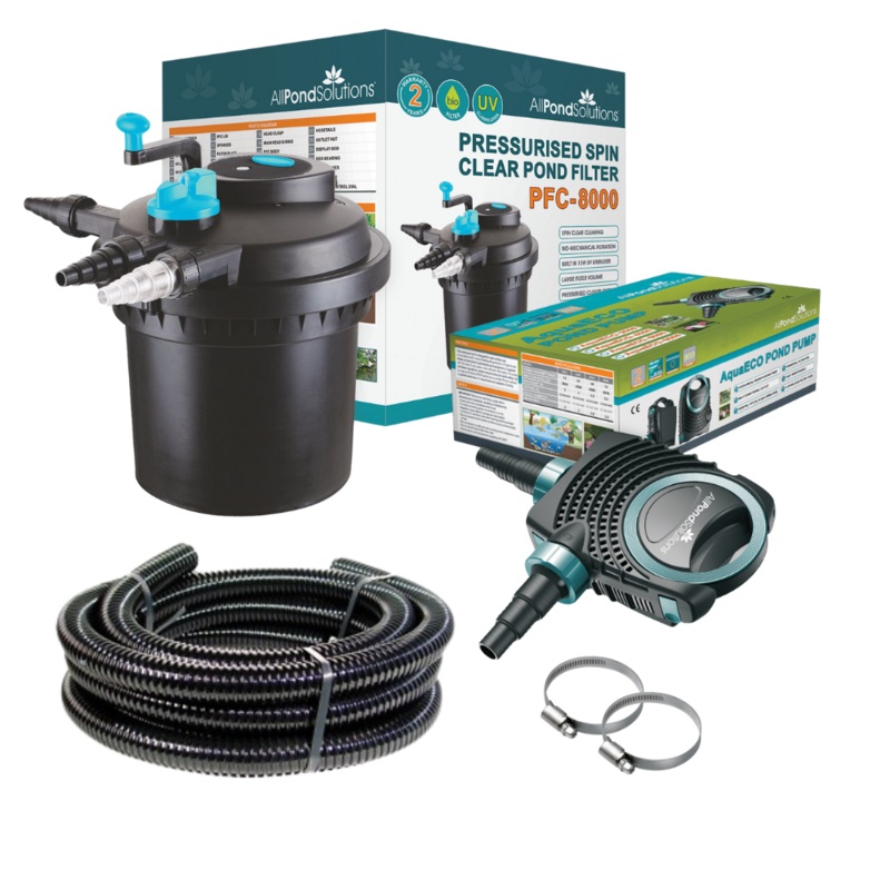 8000L Pressurised Spin Clear Pond Filter Kit PFC-8000-ECOKIT