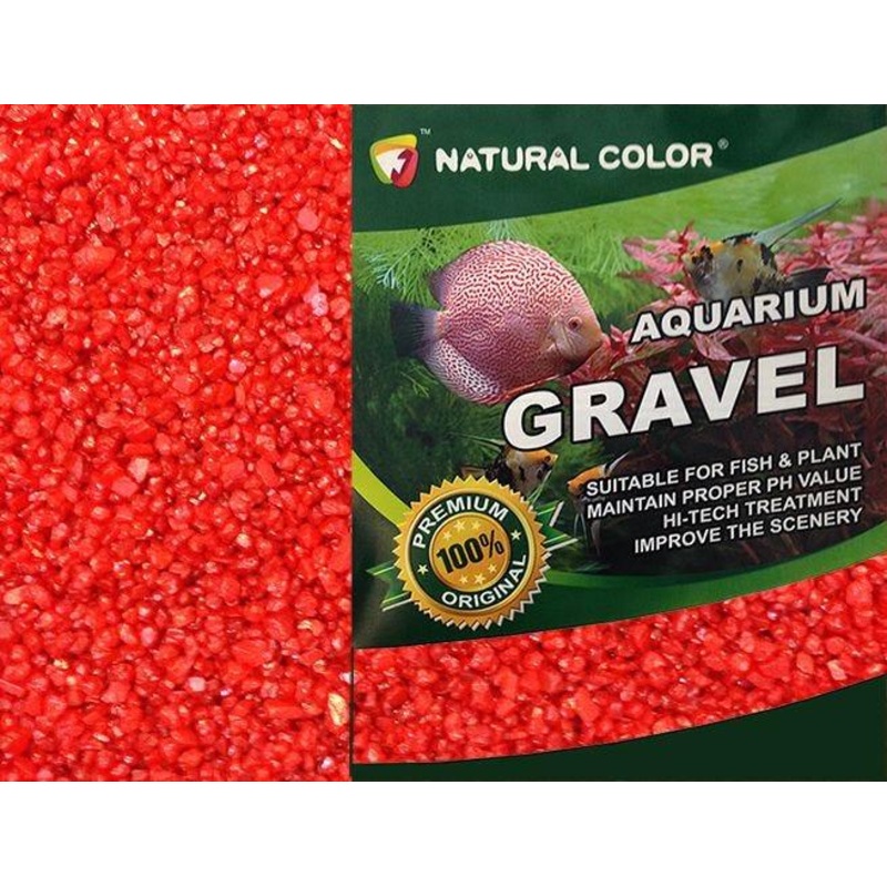 Aquarium Fish Tank Red Gravel 4 - 6mm 2kg