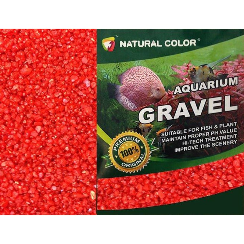 Aquarium Fish Tank Red Gravel 4 - 6mm 5kg
