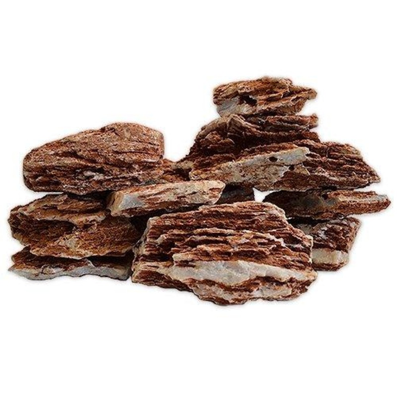 Natural Red Wood Line Stone Aquascaping Rock - 20Kg Box