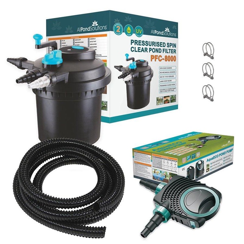 Pressurised Pond Filter PFC-8000/ ECO 6000 Pump Complete Kit