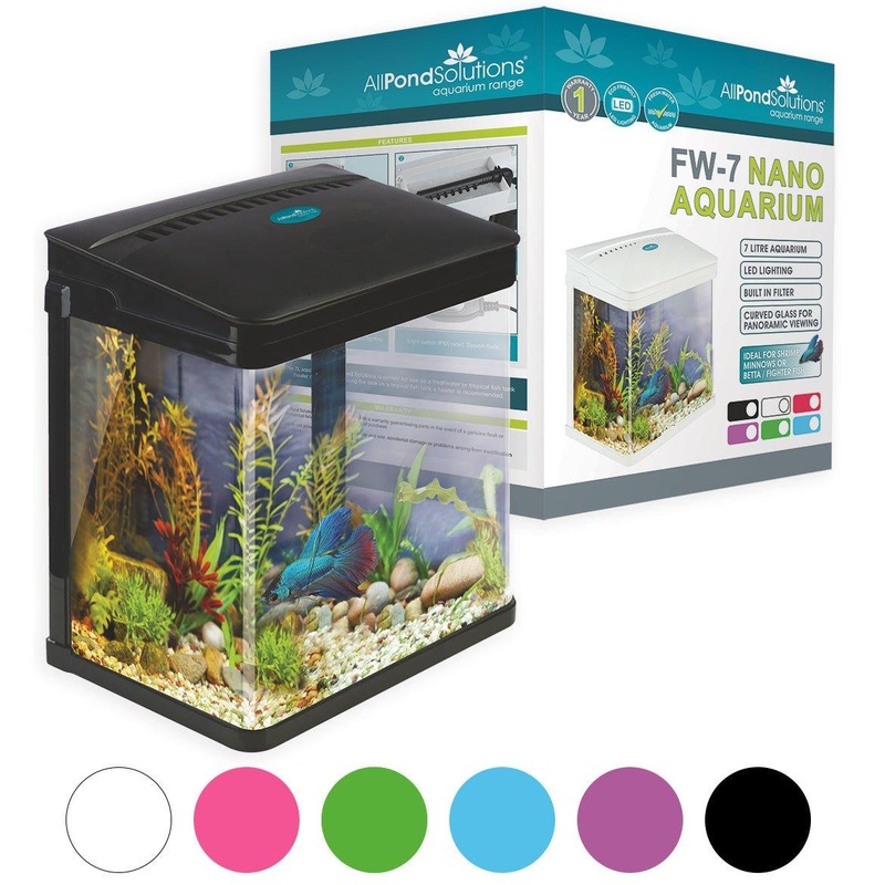 Small 7 Litre Nano Fish Tank - 6 Colours