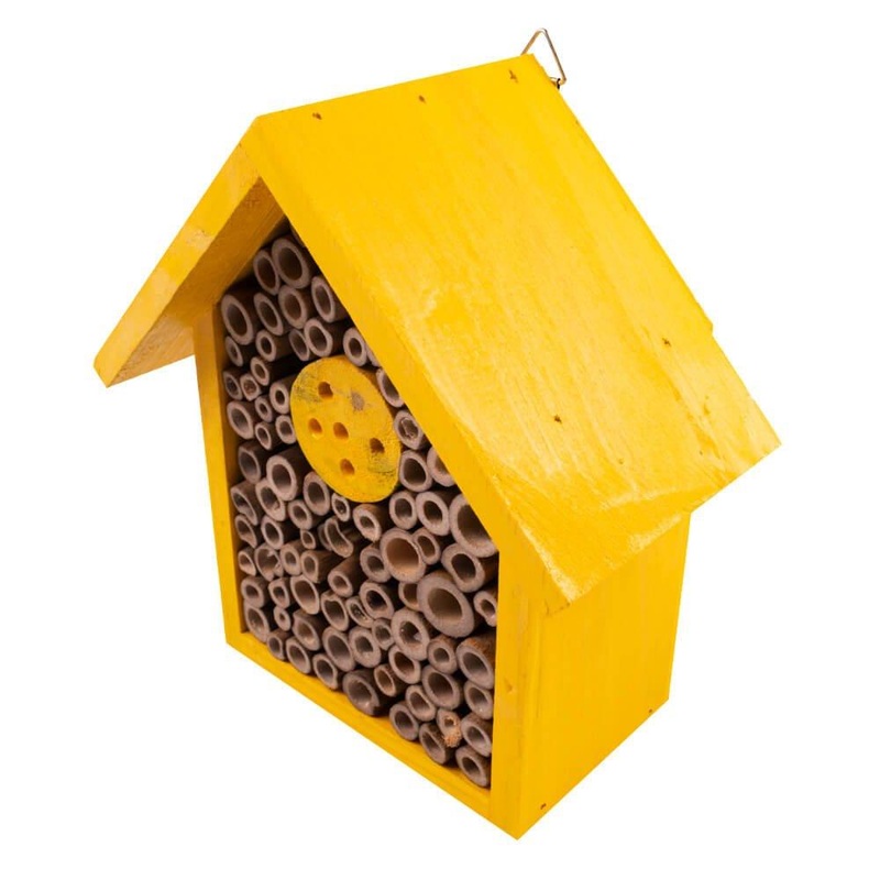 AllPetSolutions Wooden Bee House, Yellow
