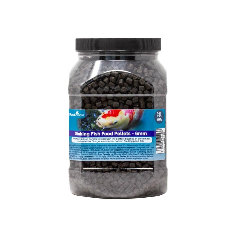Sinking Fish Food Pellets 6mm - 2L & 5L
