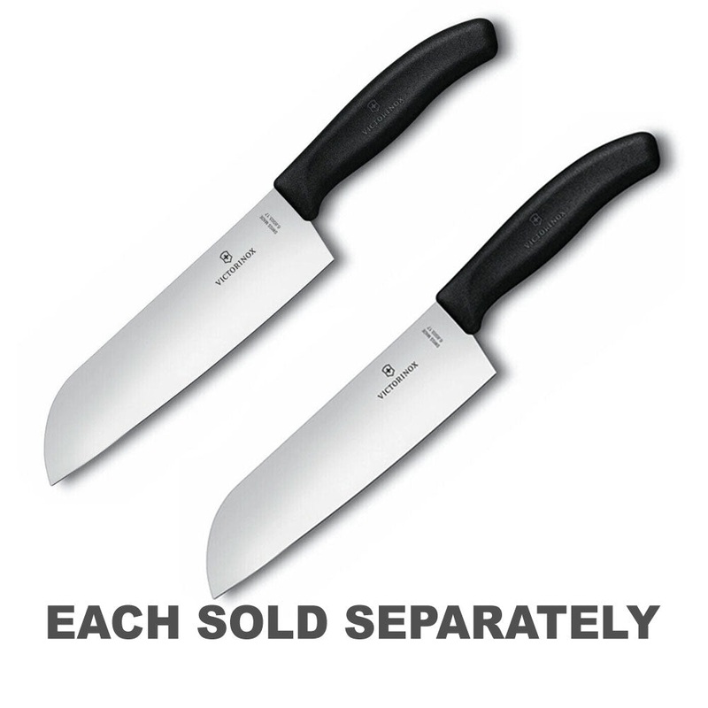 Couteau classique  lame large santoku 17cm (noir)