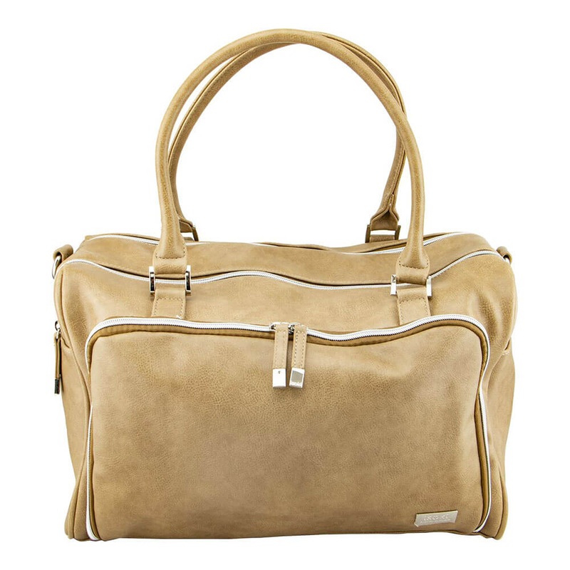 Isoki Double Zip Satchel Nappy Sac (latte)