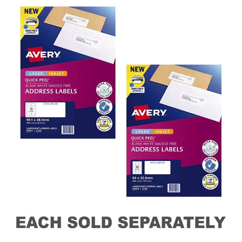 tiquettes d'adresse  jet de jet de jet de laser Avery